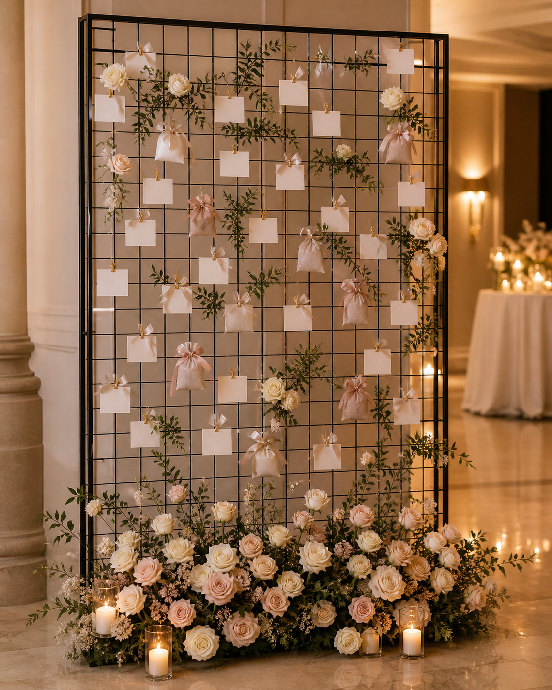 Display pieces styled for event presentation