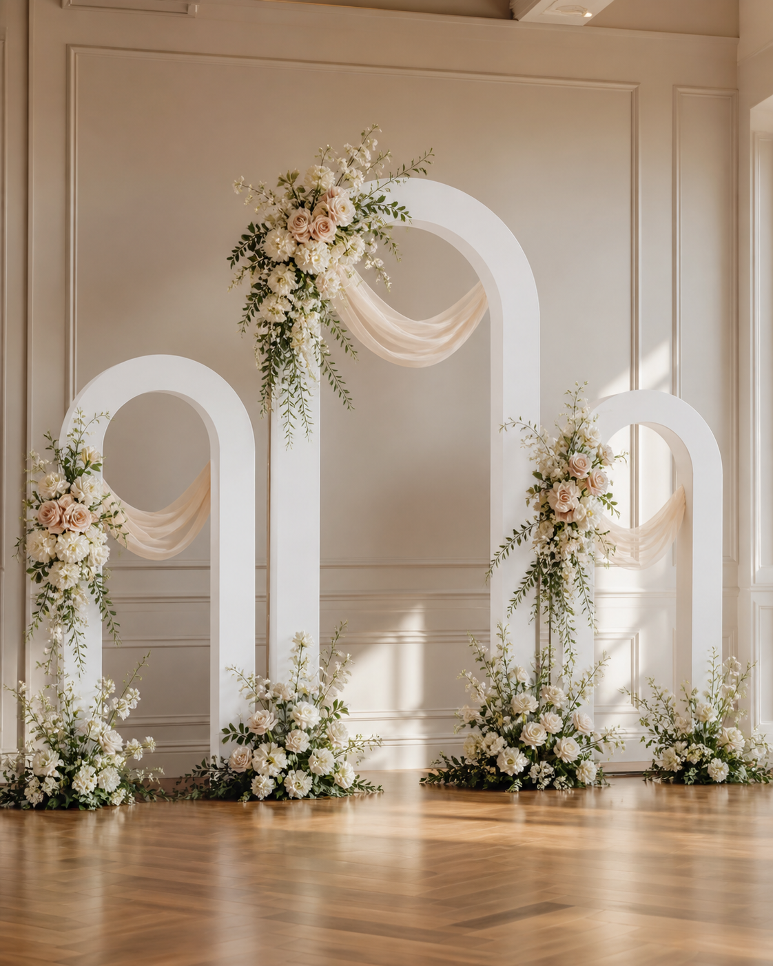 Statement arches for ceremony and event framing